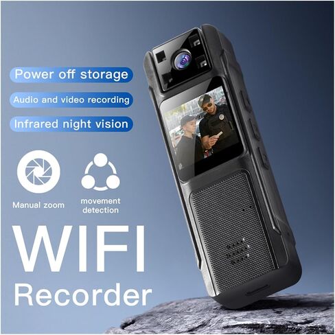 Wearable WiFi Mini Police Sports Body Video Camera | 1080P WiFi Wearable Body Cam Infrared Night Vision Sports DV Recorder(NO WIFI version) in Kuwait