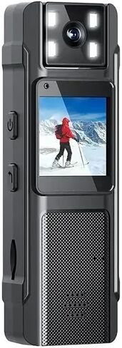 Clip-on Rotatable Digital Body Camcorder | 1080P 180° Rotatable Lens Clip Camera for Patrol Sports Vlog Recording(Only Cam) in Kuwait