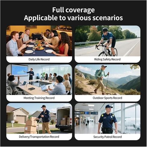 Clip-on Rotatable Digital Body Camcorder | 1080P 180° Rotatable Lens Clip Camera for Patrol Sports Vlog Recording(Only Cam) in Kuwait