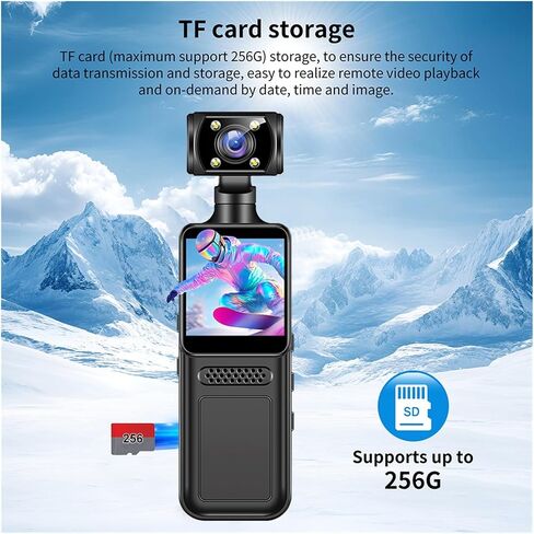4K WiFi Wearable Mini Sports Body Camera | 4K WiFi Mini Body Cam Night Vision Portable Bike Sports Video Recorder(64GB) in Kuwait