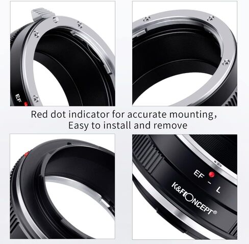 K&F Concept Lens Mount Adapter EOS-L Manual Focus Compatible with Canon (EF/EF-S) Lens to L Mount Camera Body in Kuwait