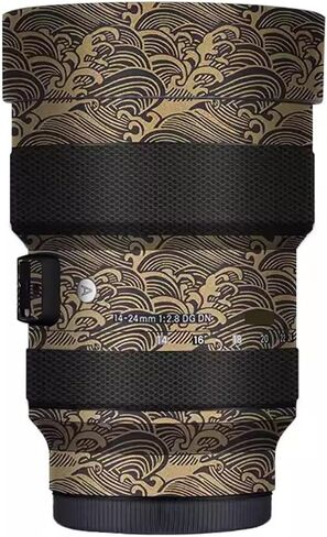 Camera Skin Wrap Lens Skins Protector Anti-Scratch Coat Wrap Cover Sticker for Sigma Art 14-24mm F2.8 DG DN Fit for Sony Mount Camera 1:2.8 14-24 2.8(Wave Gold) in Kuwait