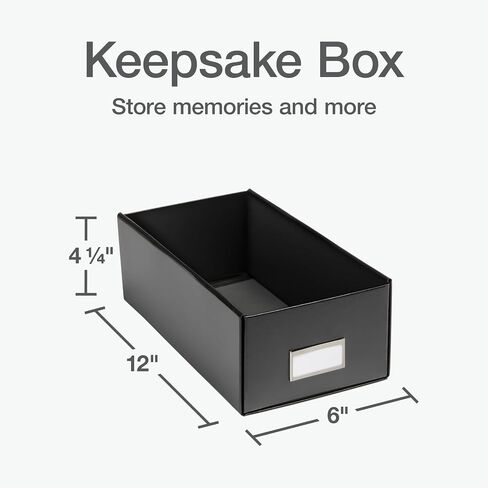 Oxford Keepsake Box, Protective Storage Box, Home and Office Organizer, Photo Storage Box, Souvenir Organizer, Small, 6" x 12" x 4 1/4" (41789) in Kuwait