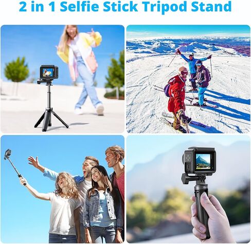 AKASO 10"/26cm Mini Selfie Stick Tripod Lightweight Action Camera Mount | Compatible with AKASO EK7000/Brave 4/EK7000 Pro/Brave 7 LE/Brave 7/GoPro Hero 13/12/11/10/ 9/Max/DJI Osmo Action 5/4/3 in Kuwait