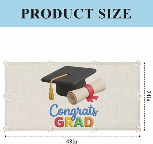 Graduation Magnetic Fluorescent Light Covers for Ceiling Lights 2x4 Ft, Grad Cartoon School on Linen Office Classroom Kitchen Drop Ceiling Light Covers Lighting Filters Shade Panel 3 Packs in Kuwait