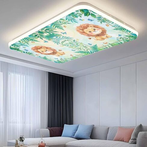 Cartoon Lion Magnetic Fluorescent Light Covers for Ceiling Lights 2x4 Ft,Summer Butterfly Flowers Tropical Palm Plants Office Classroom Kitchen Drop Ceiling Light Covers Filters Shade Panel 1 Pack in Kuwait