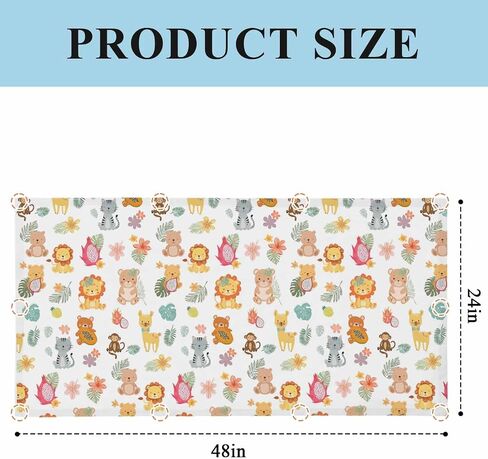 Cartoon Animals Magnetic Fluorescent Light Covers for Ceiling Lights 2x4 Ft,Funny Lions Camels Tropical Monstera Plants Office Classroom Kitchen Drop Ceiling Light Covers Filters Shade Panel 2 Packs in Kuwait