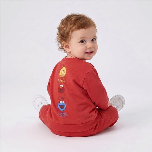 Sesame Street Baby Boys Pullover Sweatshirt and Fleece Pants Set Infants in Saudi Arabia