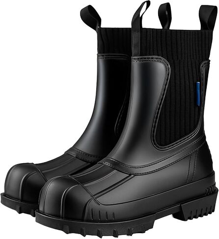 Women's Waterproof Chelsea Ankle Rain Boots in Kuwait