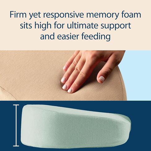 Dr. Brown's Bottle Feeding and Nursing Lap Support Pillow with Cover, U-Shaped Premium Memory Foam, Responsive Firm Support, Gentle Beige in Kuwait