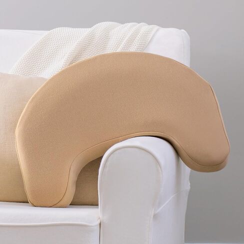 Dr. Brown's Bottle Feeding and Nursing Lap Support Pillow with Cover, U-Shaped Premium Memory Foam, Responsive Firm Support, Gentle Beige in Kuwait