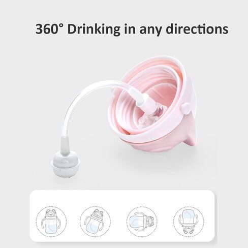 Oberni Sippy Cup Replacement Weighted Straw + Valved Spout, Suitable for OBN-2661 OBN-2669 Series Water Bottle, Pack of 2 in Kuwait