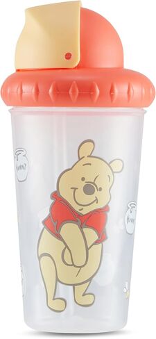 Disney Toddler Sippy Cups for Boys and Girls | 10 Ounce Sippy Cup Pack of Two with Straw and Lid | Durable Leak Proof Travel Water Bottle for Toddlers in Kuwait