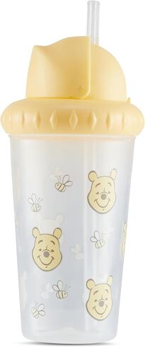 Disney Toddler Sippy Cups for Boys and Girls | 10 Ounce Sippy Cup Pack of Two with Straw and Lid | Durable Leak Proof Travel Water Bottle for Toddlers in Kuwait