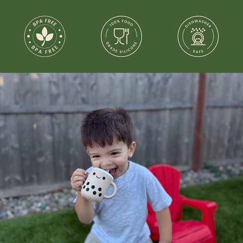 Barks & Babbles Boba Baby Silicone Training Sippy Cup in Kuwait