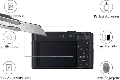 3 Pack for Panasonic LUMIX ZS300 / DC-ZS99 Camera Screen Protector | HD Clear 9H Hardness Anti-Scratch Tempered Glass Screen Protector for Panasonic LUMIX ZS300 TZ300 / DC-ZS99 Digital Camera in Kuwait
