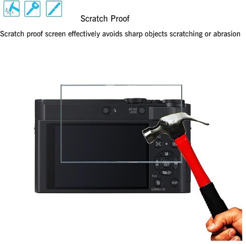 3 Pack for Panasonic LUMIX ZS300 / DC-ZS99 Camera Screen Protector | HD Clear 9H Hardness Anti-Scratch Tempered Glass Screen Protector for Panasonic LUMIX ZS300 TZ300 / DC-ZS99 Digital Camera in Kuwait