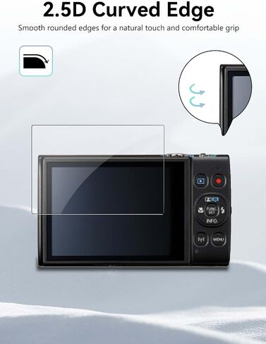 for Canon IXY 650m Screen Protector – 2 Pack Tempered Glass Film for Display, 9H Hardness, Anti-Scratch, HD Clarity, Bubble-Free, Fingerprint Resistant in Kuwait