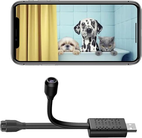 USB Spy Cameras Wireless and Hidden Camera, Hidden Camera, Small Security Cameras with 1080P HD Motion Detection for Baby Office Indoor Outdoor in Kuwait