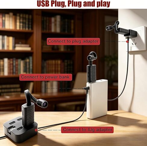 USB Spy Cameras Wireless and Hidden Camera, Hidden Camera, Small Security Cameras with 1080P HD Motion Detection for Baby Office Indoor Outdoor in Kuwait