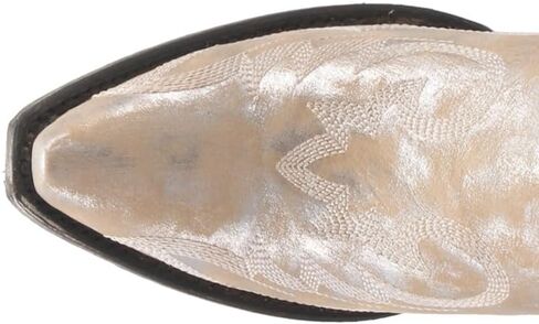 Dan Post Womens Frost Bite Metallic Snip Toe Dress Boots Mid Calf Low Heel 1-2" - Silver in Kuwait