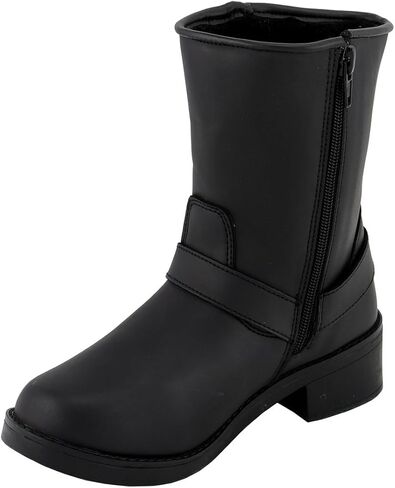 Milwaukee Leather MBL9475 Women's Classic Black Engineer Style Fashion Motorcycle Riding Boots w/Side Zipper - 9 in Kuwait