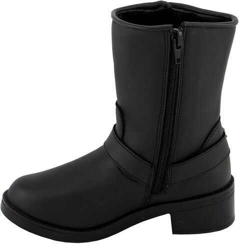 Milwaukee Leather MBL9475 Women's Classic Black Engineer Style Fashion Motorcycle Riding Boots w/Side Zipper - 9 in Kuwait