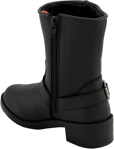 Milwaukee Leather MBL9475 Women's Classic Black Engineer Style Fashion Motorcycle Riding Boots w/Side Zipper - 9 in Kuwait
