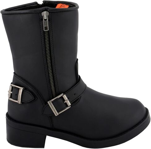 Milwaukee Leather MBL9475 Women's Classic Black Engineer Style Fashion Motorcycle Riding Boots w/Side Zipper - 9 in Kuwait