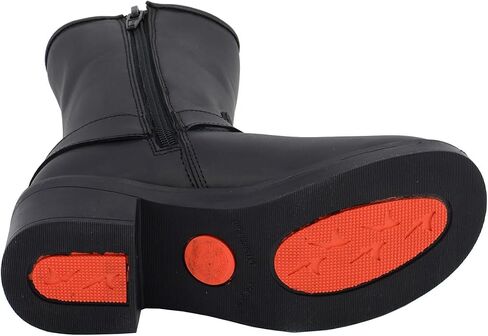 Milwaukee Leather MBL9475 Women's Classic Black Engineer Style Fashion Motorcycle Riding Boots w/Side Zipper - 9 in Kuwait