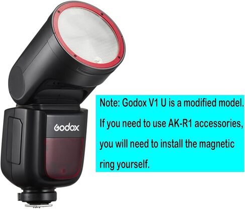 Godox V1 V1-F V1F Flash for Fuji Fujifilm Camera, 76Ws TTL Flash Speedlite 1/8000 HSS, 480 Full Power Flashes, 1.5s Recycle Time, Round Head Flash for Fuji Fujifilm Cameras (Godox V1F USA Version) in Kuwait