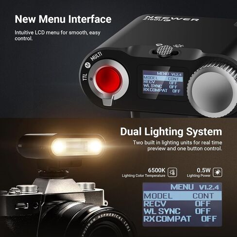 NEEWER Z160U-S Camera Flash Speedlite Compatible with Sony, Compatible with Godox, 18Ws GN14 6000K TTL 1/8000 HSS On Camera Flash Light with USB C 1100mAh Battery 1.4s Recycle 1100 Full Power Flashes in Kuwait