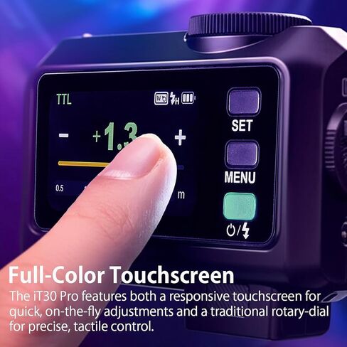 Godox iT30 pro N TTL Mini Flash iT30Pro N for Nikon - TTL Auto-Exposure, HSS 1/8000 Seconds, 2.4G Wireless Xsystem, 2.8" Full-Color Touchscreen, Lithium Battery in Saudi Arabia
