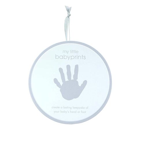 Pearhead My Little Prints Babyprints Keepsake Tin Kit, Baby Girl or Boy Gender Neutral Baby Handprint Footprint Impression, Gray in Kuwait