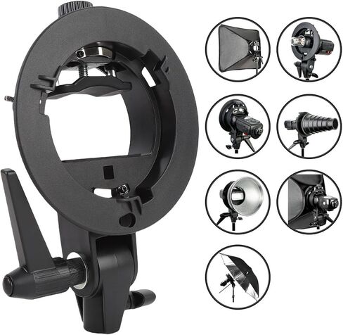 Kadimendium Flash S Type Bracket Fit for AD100Pro AD200Pro V860III V1 Flash Mount Holder with Adjustable Angle for Portraits and Weddings in Kuwait