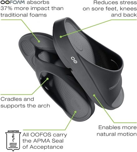 OOFOS Women's OOahh Recovery Slide Sandal - Black in Kuwait