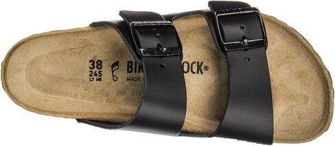 Birkenstock Unisex Arizona Sandal,Black Oiled Leather,39 M EU in Kuwait