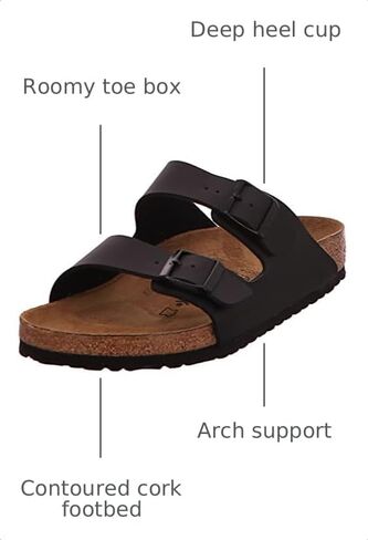 Birkenstock Unisex Arizona Sandal,Black Oiled Leather,41 M EU in Kuwait