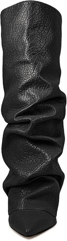 Roimaash Chunky High Heels Fold Over Boots For Women in Kuwait
