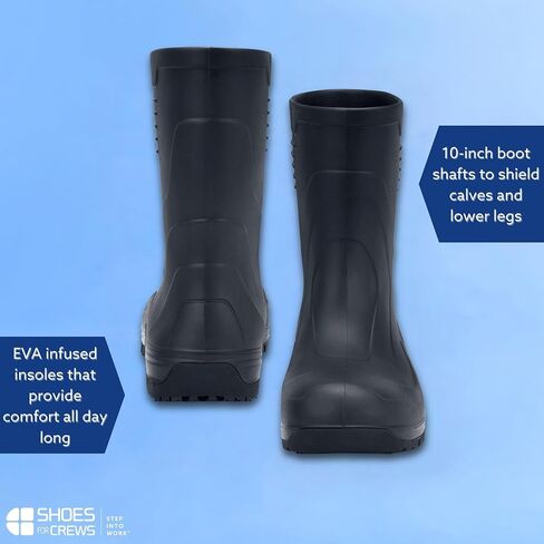 Shoes for Crews Bullfrog II Unisex Soft Toe Work Boot, Non-Slip, EH-Rated | Easy to clean & liquid-resistant with ladder grab & ASTM certification, slip-resistant for food processing & sanitation in Kuwait
