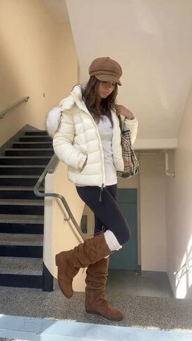MissHeel Hidden Wegde Heel Slouchy Boots Lace Up Mid Calf Booties in Kuwait