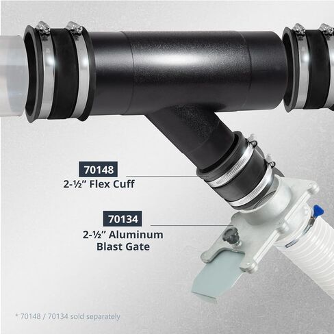 POWERTEC 70190V 4-Inch by 2-1/2-Inch Y-Fitting Dust Collection Hose Connector, 1 PK in Kuwait