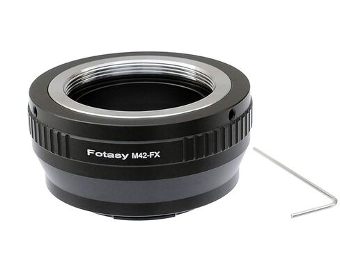 Fotasy Adjustable M42 Lens to Fuji X Adapter, 42mm Screw Mount Lens to X Mount Adapter Compatible with Fujifilm X-Mount X-Pro1 X-Pro2 X-E1 X-E2 X-E3 X-A5 X-M1 X-T1 X-T2 X-T3 X-T10 X-T20 X-T30 X-H1 in Kuwait