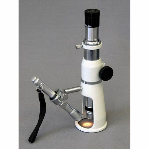 AmScope H2510-5M Digital Handheld Stand Measuring Microscope, 20x/50x/100x Magnification, 17mm Field of View, Includes Pen Light, 5MP Camera with Reduction Lens, and Software in Kuwait
