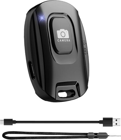 Bluetooth Camera Remote Shutter for iPhone and Android Smartphones, Rechargeable Wireless Phone Remote Control,Selfie Button for Photos and Videos, Charging Cable Included (2 Pack) in Kuwait