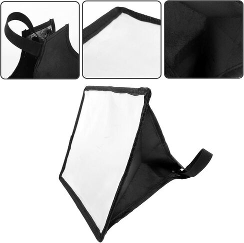 Homoyoyo Portable Camera Softbox Flash Diffuser for Top Flash Light, Dark Textile and Iron Reflector, Easy to Install, Improves Photography Quality for Portrait and Outdoor Use in Kuwait
