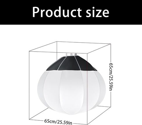65Cm Softbox Ball Sphere Diffuser for Studio Flashing Monolight Continuous Lighting Photo Video Live Streaming Accessories Globular Softbox in Kuwait