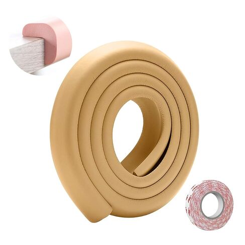 Baby Safety Baby Edge & Corner Guards,2M/6.6ft Corner Protectors Furniture Table Edge Protectors L Shape with Strong Adhesive Tape,Colorful Child Protection(Light Brown) in Kuwait