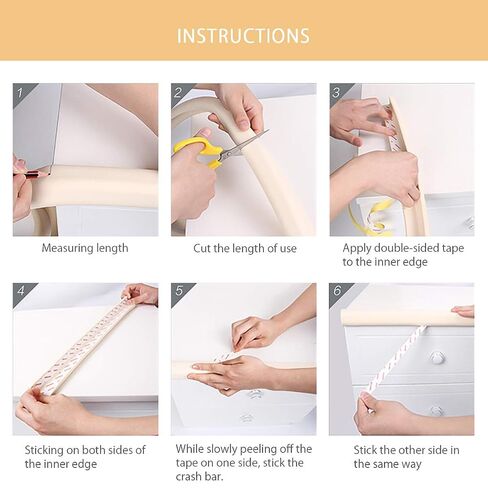 Baby Safety Baby Edge & Corner Guards,2M/6.6ft Corner Protectors Furniture Table Edge Protectors L Shape with Strong Adhesive Tape,Colorful Child Protection(Light Brown) in Kuwait