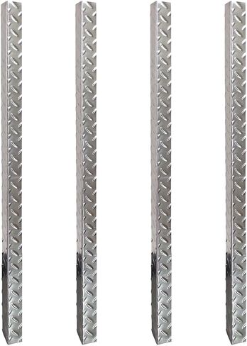 Diamond Plate Angle, Stainless Steel Corner Guard 2 x 2 x 48 inch, Metal Stair Nosing, Wall Trim, Pack of 4(Outside Corner) in Kuwait